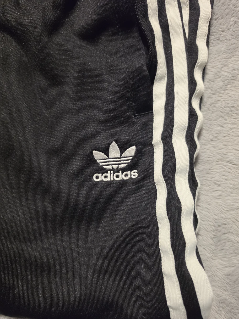 Adidas Kids Black Track Pants with White Stripes
